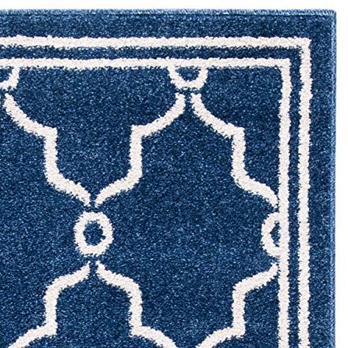 Safavieh Amherst Collection AMT414P Geometric Area Rug, 9' x 12', Navy/Beige