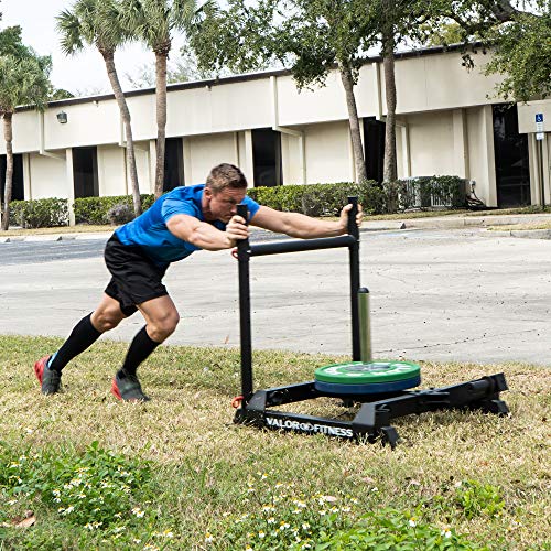 Valor Fitness ES-SW Weighted Wheelbarrow Sled (Push, Pull, or Drag) with Harness
