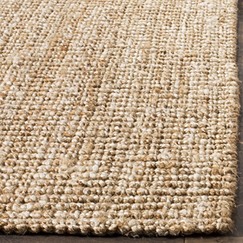 Safavieh Natural Fiber Collection NF447N Handmade Chunky Textured Premium Jute 0.75-inch Thick Runner, 2' x 18' , Ivory