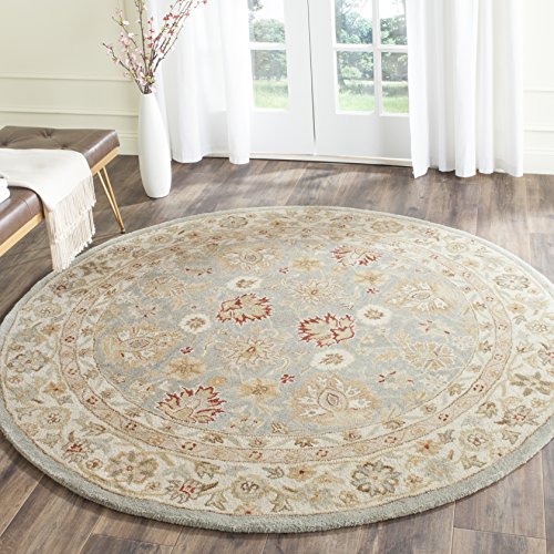 Safavieh Antiquities Collection Handmade Traditional Oriental Area Rug, 10' Round, Grey Blue/Beige