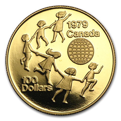 1979 CA Canada 1/2 oz Proof Gold $100 Year of the Child 1/2 OZ About Uncirculated