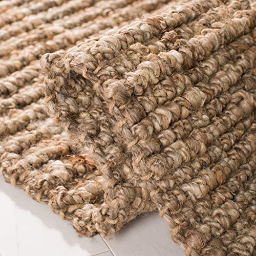 Safavieh Natural Fiber Collection NF447M Handmade Chunky Textured Premium Jute 0.75-inch Thick Runner, 2'6" x 14' , Grey