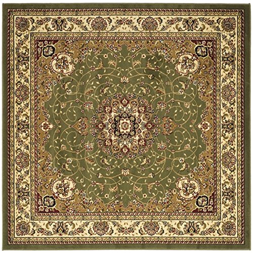 Safavieh Lyndhurst Collection LNH329B Traditional Area Rug, 10' x 10' Square, Sage/Ivory