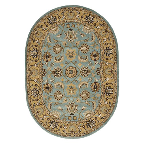 Safavieh HG958 Heritage Area Rug 8'L x 8'W/Square/Blue/Gold