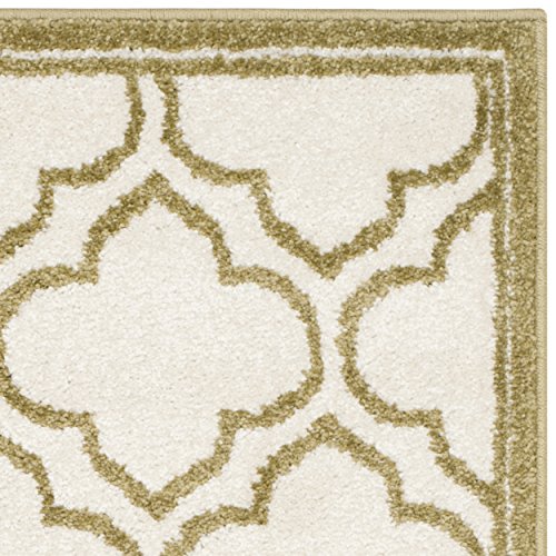 Safavieh Amherst Collection AMT412A Moroccan Geometric Area Rug, 8' x 10', Ivory/Light Green