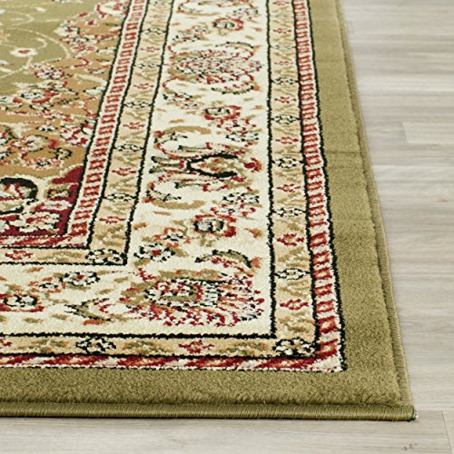 Safavieh Lyndhurst Collection LNH329B Traditional Area Rug, 10' x 10' Square, Sage/Ivory