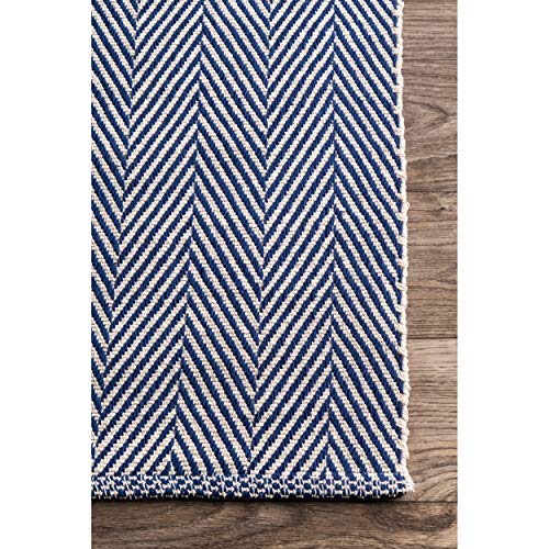 nuLOOM Kimberely Hand Loomed Area Rug, 9' x 12', Navy