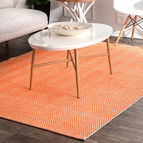 nuLOOM Kimberely Hand Loomed Area Rug, 8' x 10', Orange