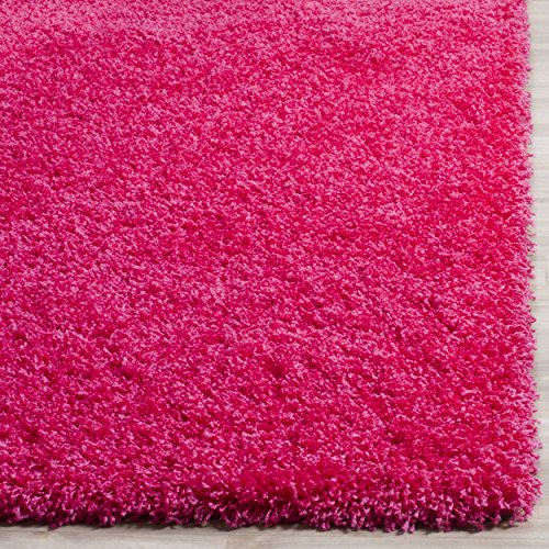 SAFAVIEH Laguna Shag Collection SGL303J Solid Non-Shedding Living Room Bedroom Dining Room Entryway Plush 2-inch Thick Area Rug, 8' x 10', Fuchsia