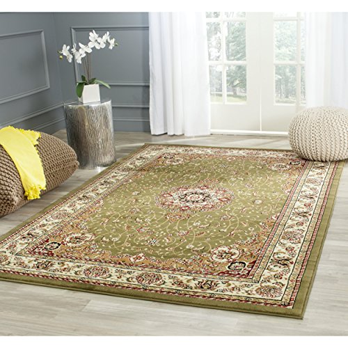 Safavieh Lyndhurst Collection LNH329B Traditional Area Rug, 10' x 10' Square, Sage/Ivory