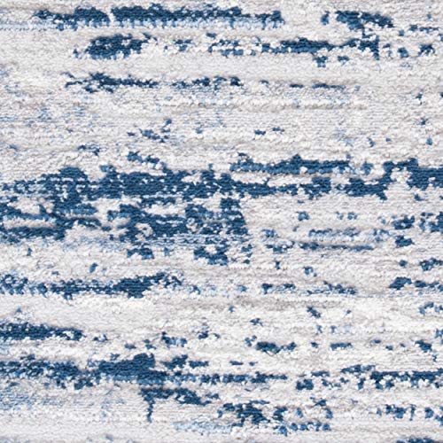 Safavieh Amelia Collection ALA768B Modern Contemporary Abstract Area Rug, 8' x 10', Grey/Navy