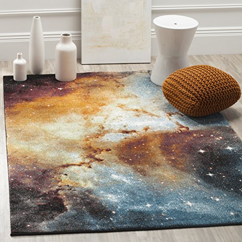 Safavieh Galaxy Collection GAL109D Abstract Area Rug, 8' x 10', Orange/Multi