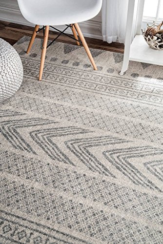 nuLOOM Shaina Tribal Area Rug, 6' 7" x 9', Grey