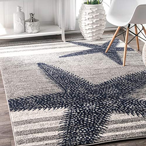 nuLOOM Thomas Paul Starfish Area Rug, 7' 6" x 9' 6", Grey