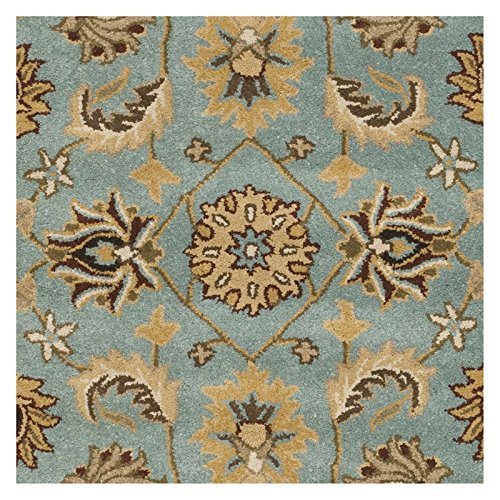 Safavieh HG958 Heritage Area Rug 8'L x 8'W/Square/Blue/Gold