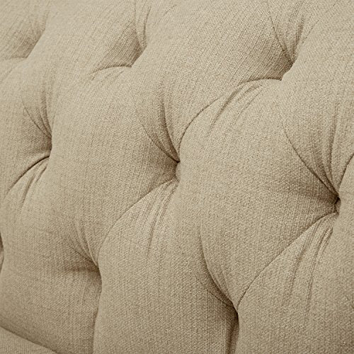 Stone & Beam Bradbury Chesterfield Tufted Sofa Couch, 92.9"W, Hemp