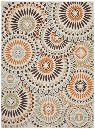 Safavieh Veranda Collection VER091-0614 Indoor/ Outdoor Area Rug, 8' x 10', Cream/Green