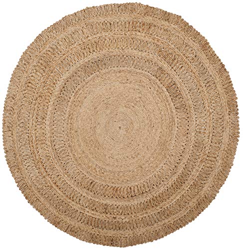 Safavieh Natural Fiber Collection NF356A Hand-woven Jute Area Rug, 8' Round, Natural