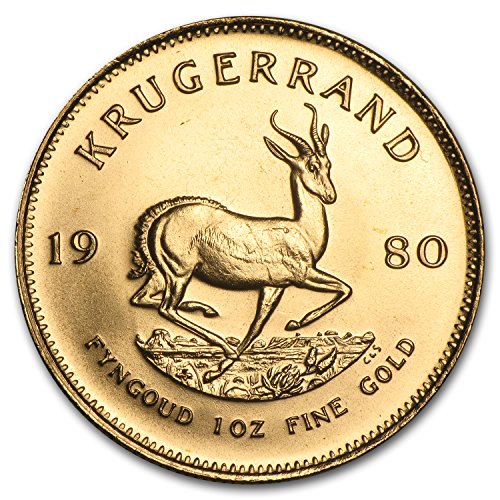 1980 ZA South Africa 1 oz Gold Krugerrand 1 OZ About Uncirculated