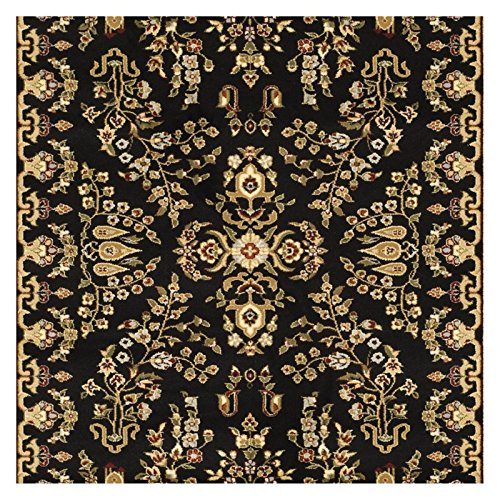 Safavieh Lyndhurst Collection LNH331D Traditional Oriental Black and Tan Rectangle Area Rug (8'11" x 12')