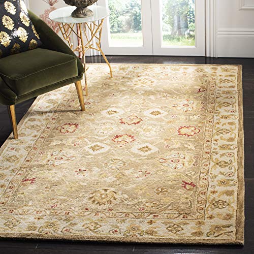 Safavieh Antiquities Collection AT822B Handmade Traditional Oriental Brown and Beige Wool Area Rug (11' x 15')