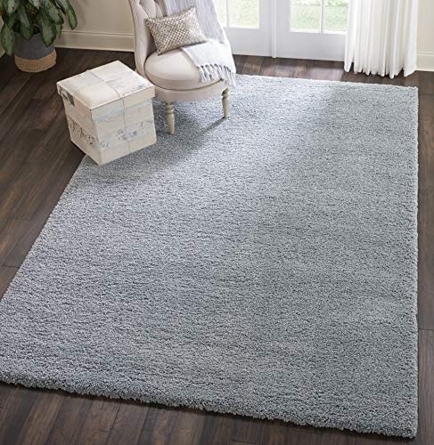 Nourison Malibu Shag Area Rug, 6'7" x9'6, SLATE