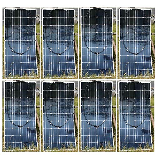 Solar Panel 120W 18V 12V Bendable Flexible Solar Charger SunPower Thin Solar Module with MC4 for RV, Boat,Truck Car, Irregular Surface Portable Power Bank Kit with 10A Solar Charger Controller