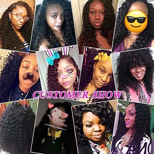 12A Kinky Curly Human Hair Weave 3 Bundles 18 20 22 Jerry Curly 100% Human Hair Weaving Unprocessed Soft Human Hair Extensions Natural Color bohemian Curl No Shedding Total 300g Pecwu