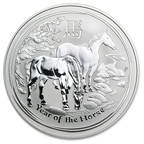 2014 AU Australia 10 oz Silver Lunar Horse (SII) Silver Brilliant Uncirculated