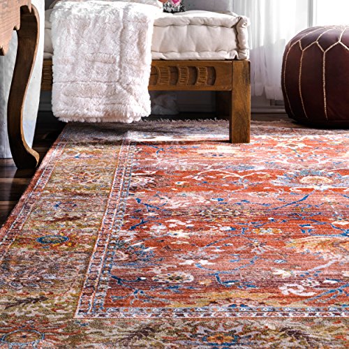 nuLOOM Veronica Sunset Fringe Area Rug, 8' x 10', Rust