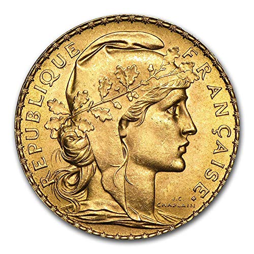 1899 FR - 1914 France Gold 20 Francs French Rooster AU (Random) Gold About Uncirculated