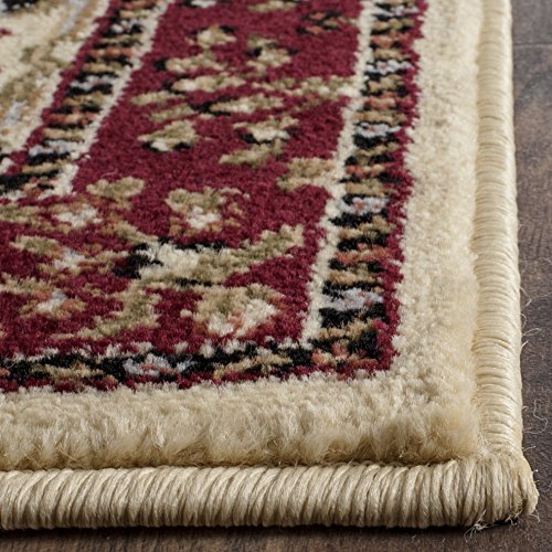 SAFAVIEH Lyndhurst Collection LNH331A Traditional Oriental Non-Shedding Living Room Bedroom Dining Home Office Area Rug, 8' x 11', Ivory / Red