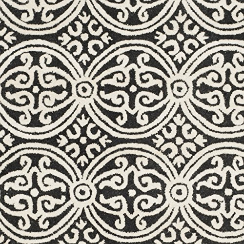 Safavieh Cambridge Collection CAM123E Handmade Moroccan Wool Area Rug, 6' x 9', Black/Ivory