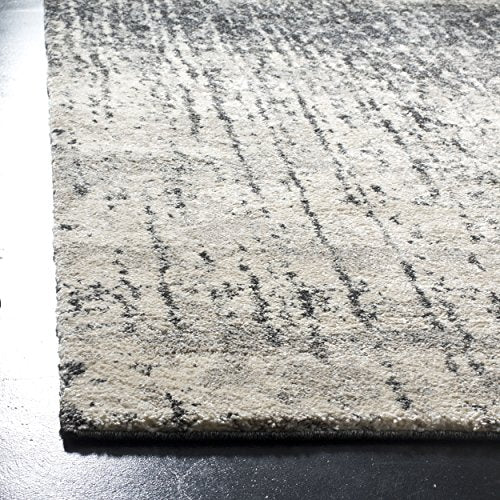 Safavieh Retro Collection Modern Abstract Black and Light Grey Area Rug (8' x 10')