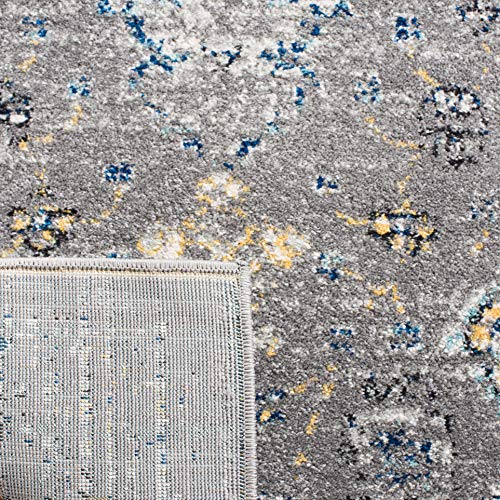 Safavieh Evoke Collection EVK224G Contemporary Dark Grey and Yellow Area Rug (9' x 12')