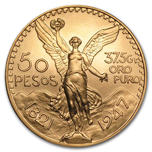 1947 MX Mexico Gold 50 Pesos BU Gold Brilliant Uncirculated