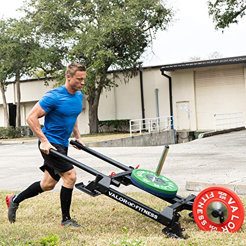 Valor Fitness ES-SW Weighted Wheelbarrow Sled (Push, Pull, or Drag) with Harness