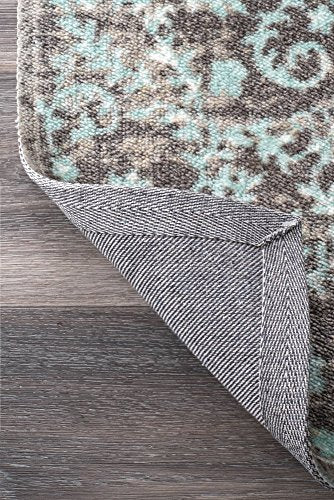 nuLOOM Lacy Vintage Floral Area Rug, 8' x 10', Grey, Gray