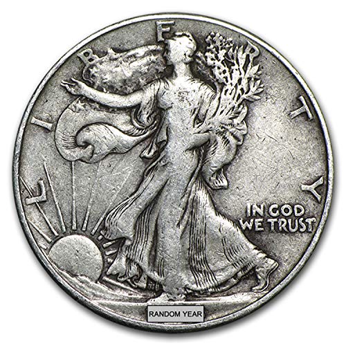 1916-1947 90% Silver Walking Liberty Halves $10 20-Coin Roll Avg Circ Silver Very Good