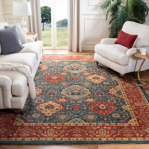 Safavieh Mahal Collection MAH655C Navy and Red Area Rug, 8' x 10'