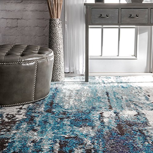 nuLOOM Haydee Abstract Area Rug, 8' 10" x 12', Blue