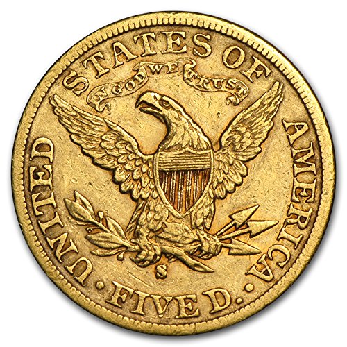 1839-1908 $5 Liberty Gold Half Eagle XF (Random Year) G$5 Extremely Fine