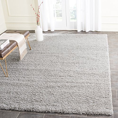 Safavieh Laguna Shag Collection SGL303S Silver Area Rug (8' x 10')