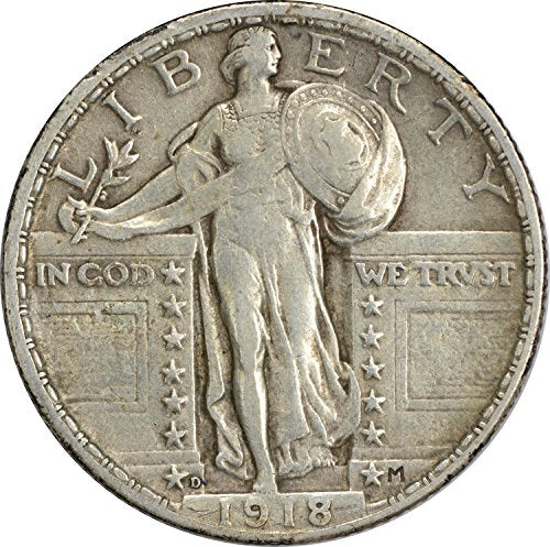 1918-D Standing Liberty Quarter, EF, Uncertified