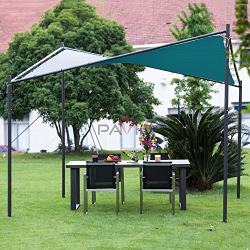 Patio Paradise 11' x 39' Straight Edge Sun Shade Sail, Turquoise Green Rectangle Outdoor Shade Cloth Pergola Cover UV Block Fabric - Custom 3 Year Warrenty