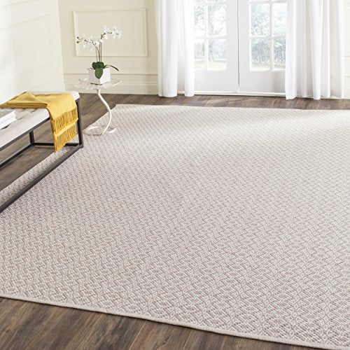 Safavieh Montauk Collection MTK716G Handmade Flatweave Ivory and Beige Cotton Area Rug (9' x 12')