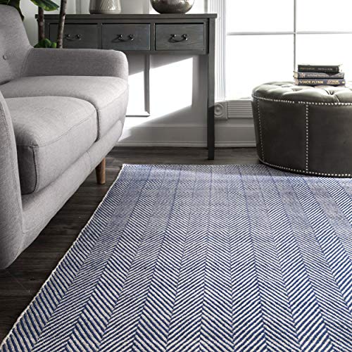 nuLOOM Kimberely Hand Loomed Area Rug, 9' x 12', Navy