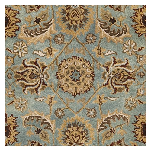 Safavieh HG958 Heritage Area Rug 8'L x 8'W/Square/Blue/Gold