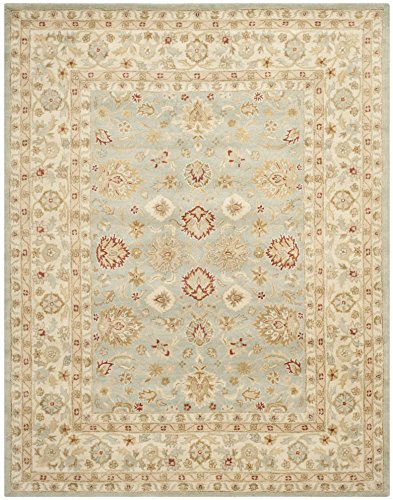 Safavieh Antiquities Collection AT822A Handmade Traditional Oriental Grey Blue and Beige Wool Area Rug (8' x 10')