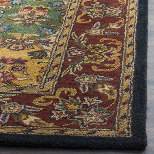 Safavieh Heritage Collection HG911A Handmade Traditional Oriental Multi and Burgundy Wool Area Rug (12' x 15')